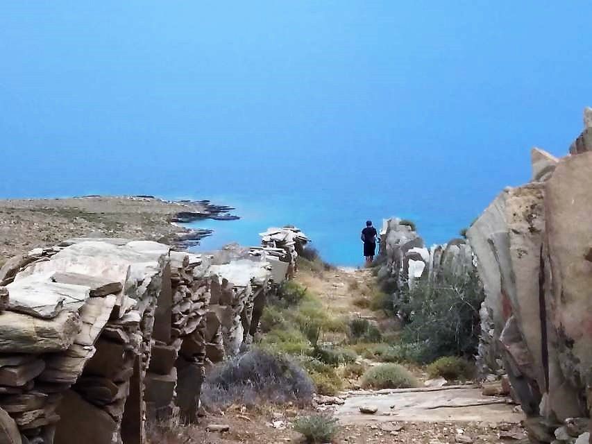 Dry Stone Walls Andros Cyclades Greece