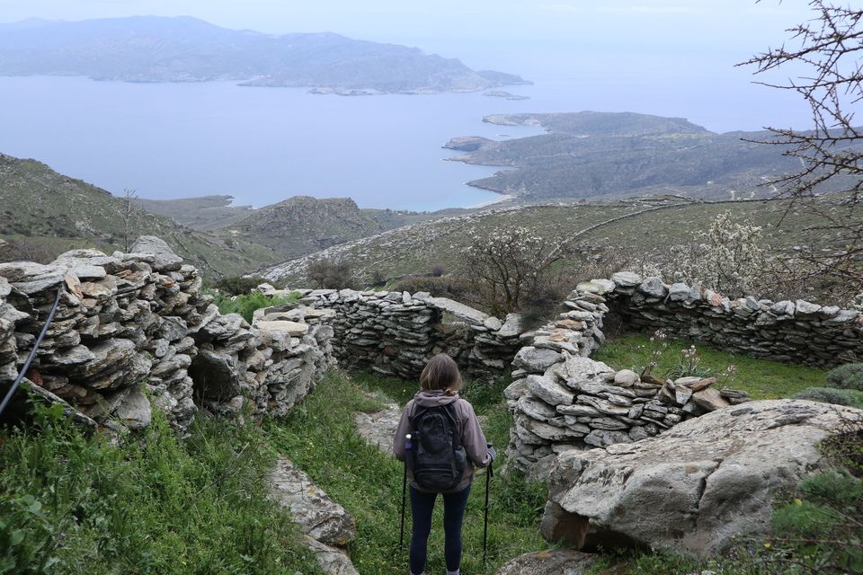Dry Stone Walls Andros Cyclades Greece