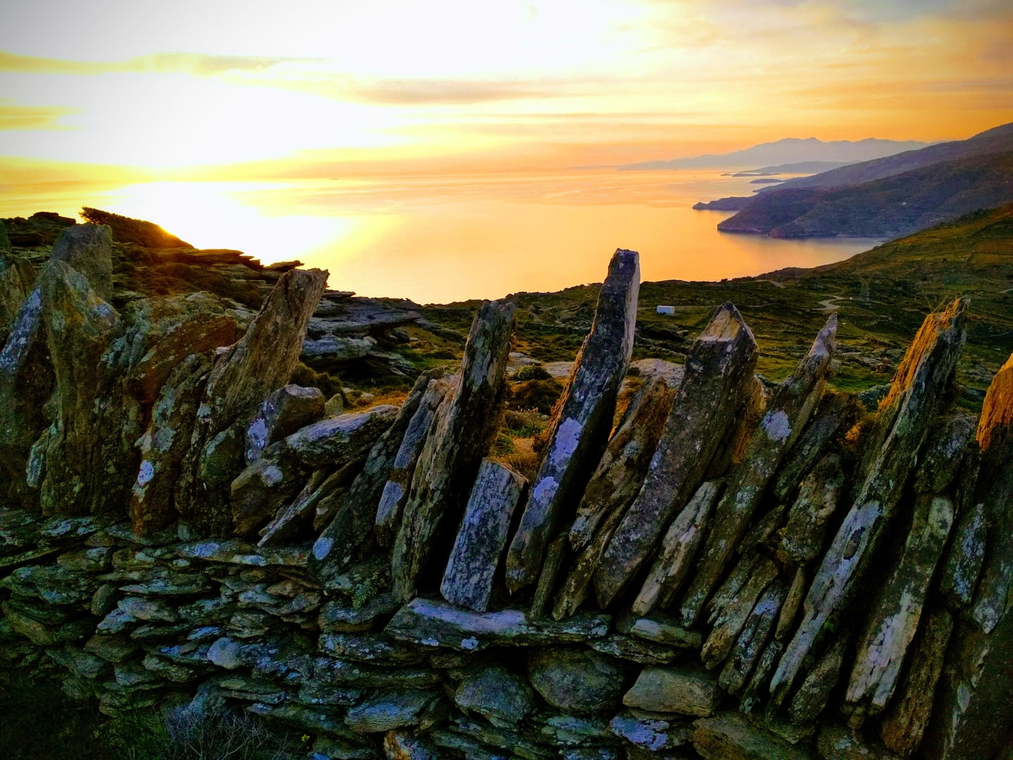 dry stone wall Andros Cyclades