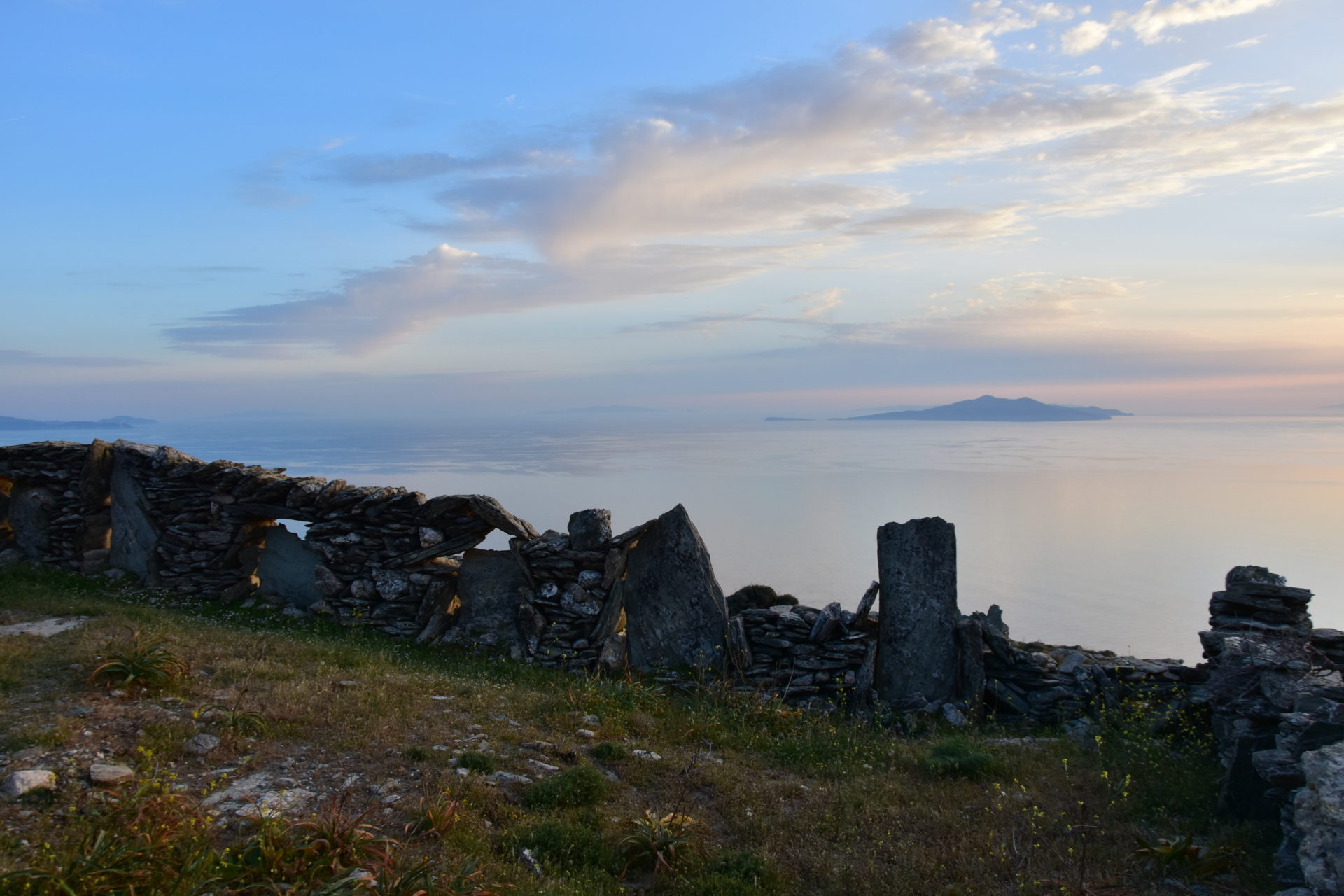 Dry Stone Walls Andros Cyclades Greece