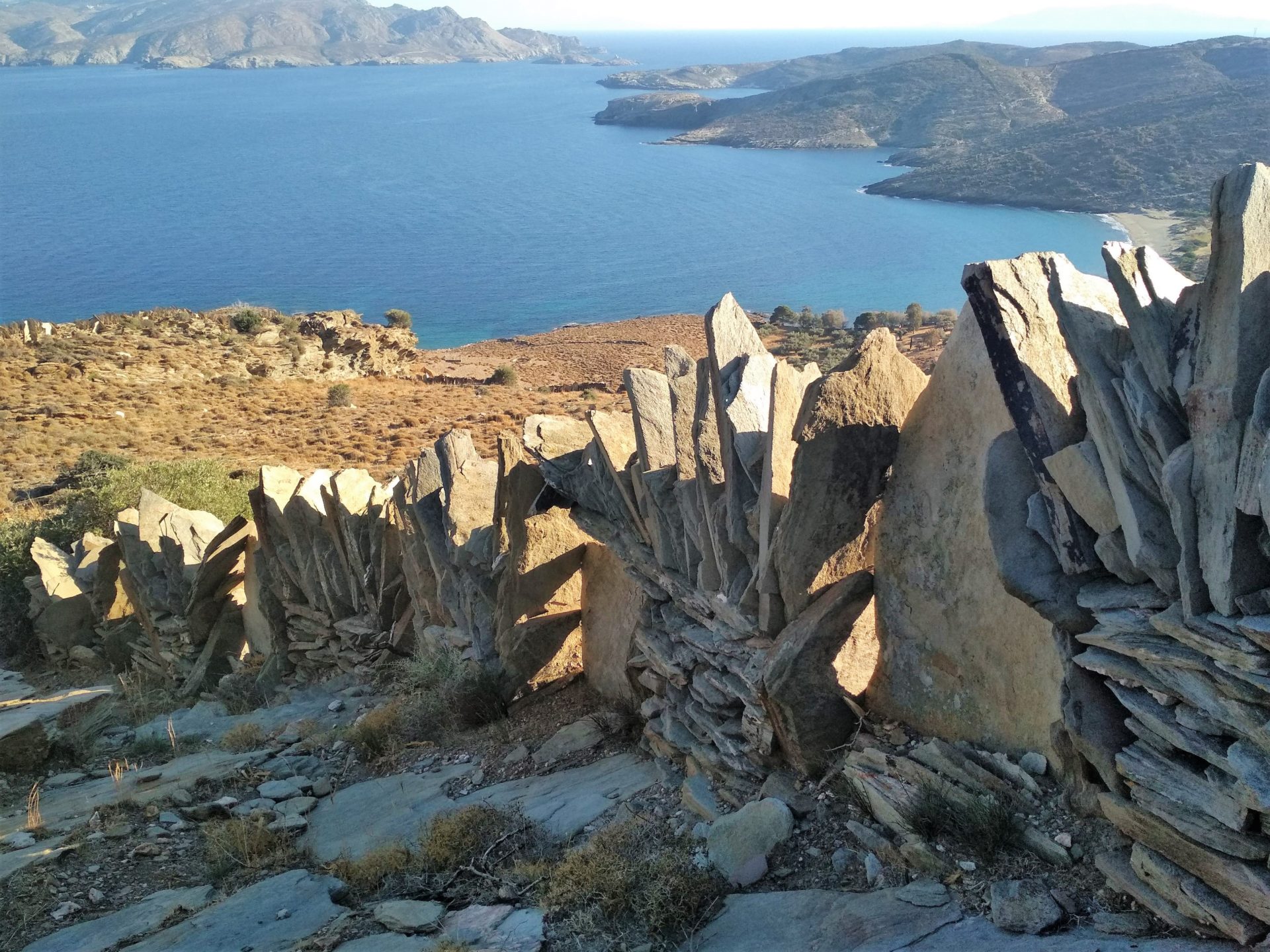 Dry Stone Walls Andros Cyclades Greece