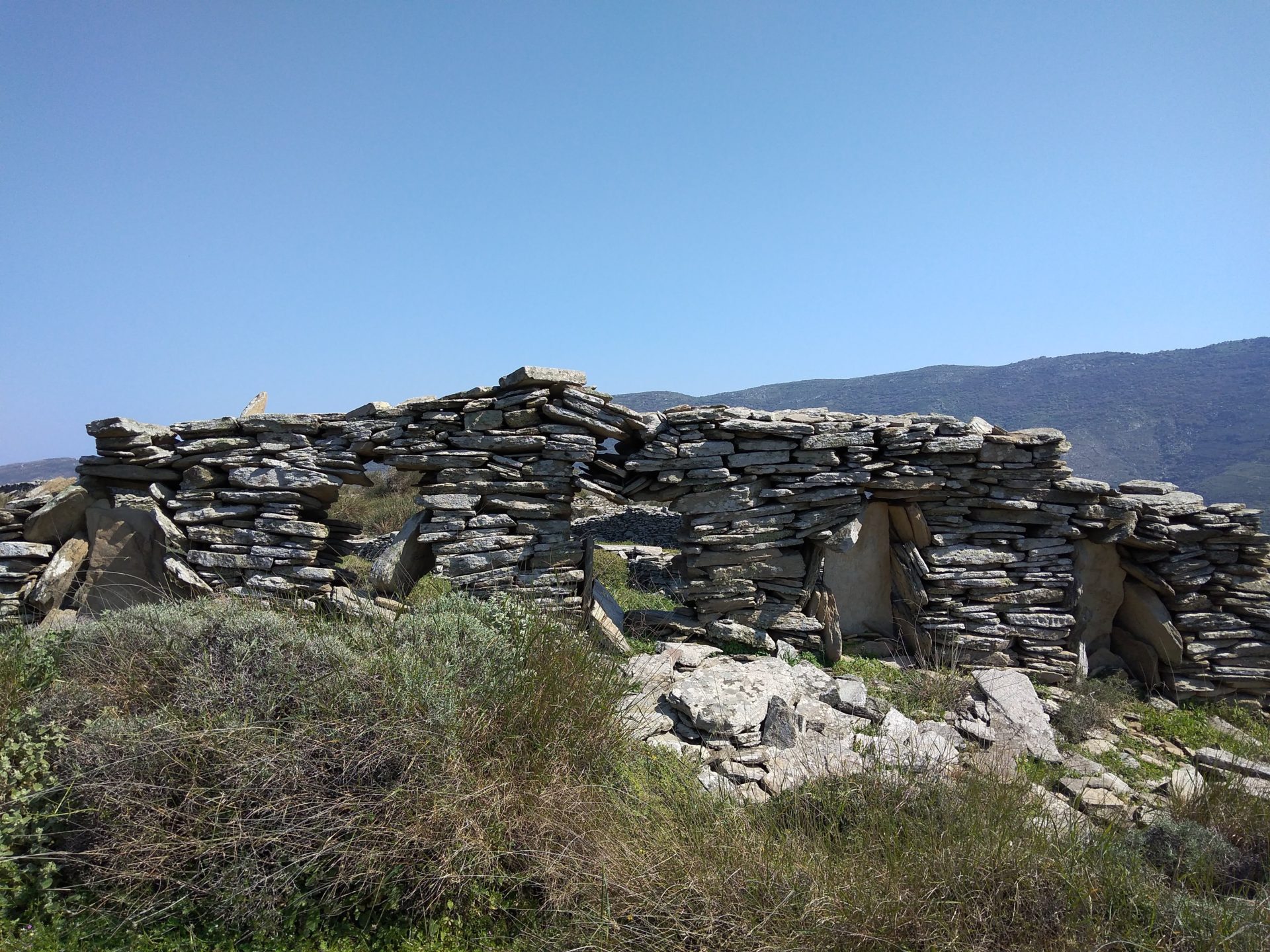 Dry Stone Walls Andros Cyclades Greece