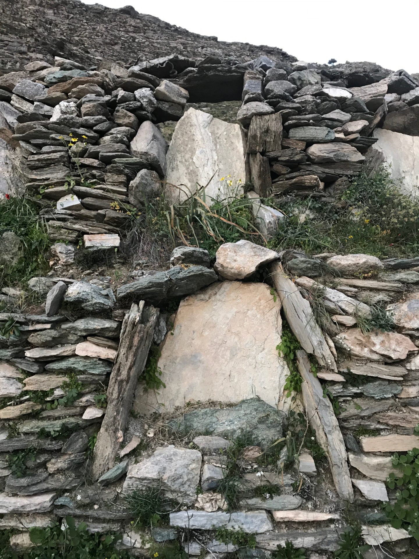 Dry Stone Walls Andros Cyclades Greece