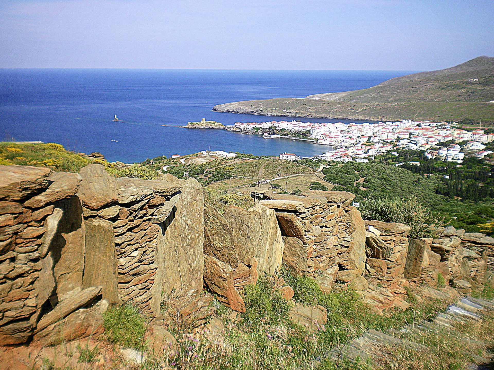 Dry Stone Walls Andros Cyclades Greece