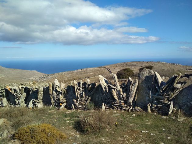 Dry Stone Walls Andros Cyclades Greece