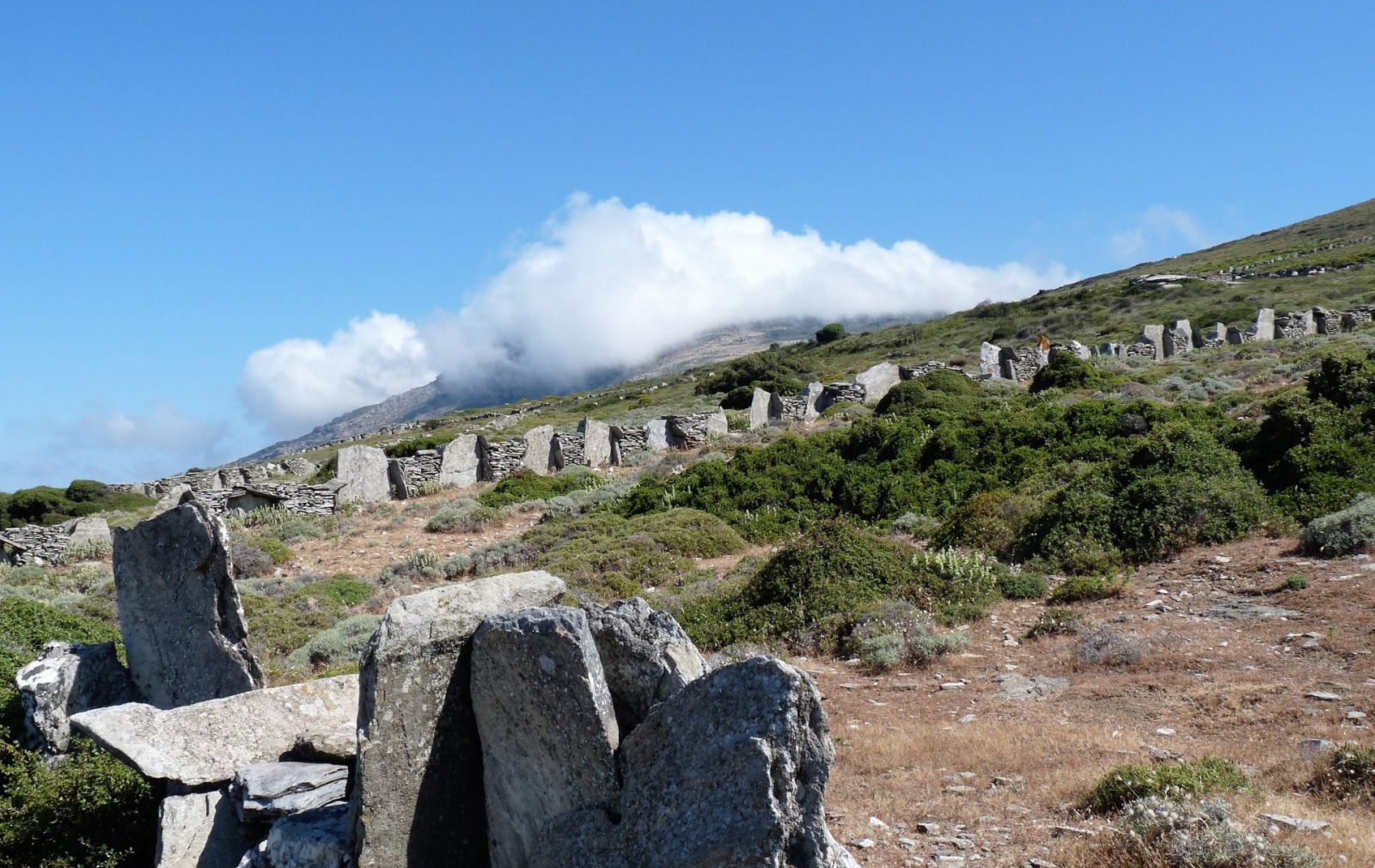 Dry Stone Walls Andros Cyclades