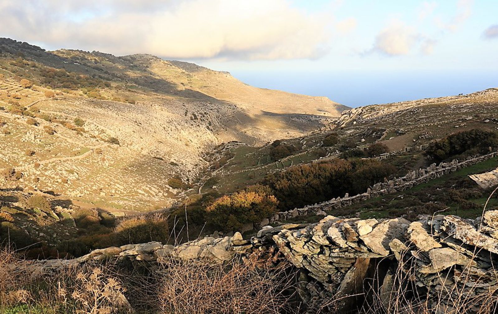 Dry Stone Walls Andros Cyclades