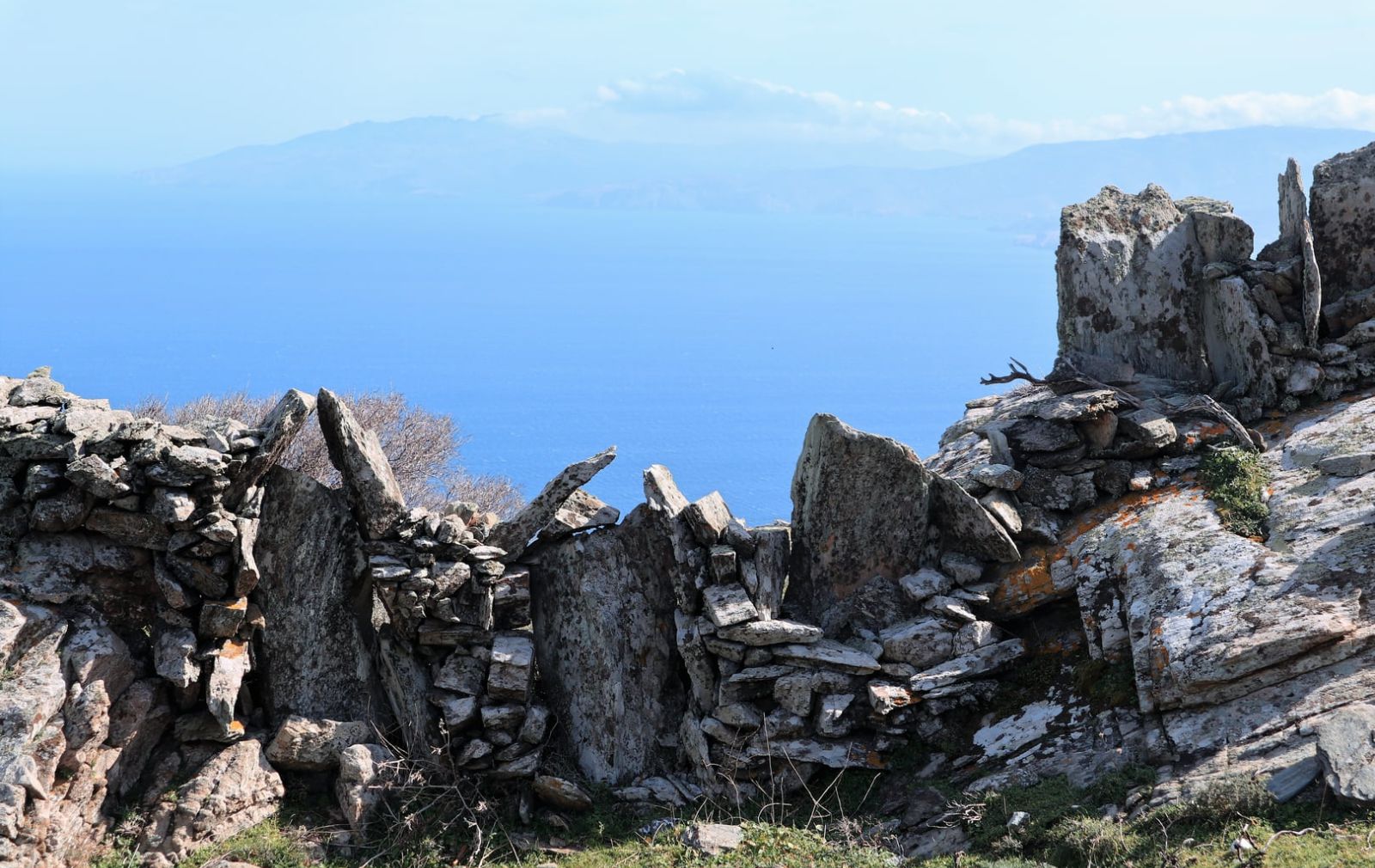 dry stone walls Andros Cyclades