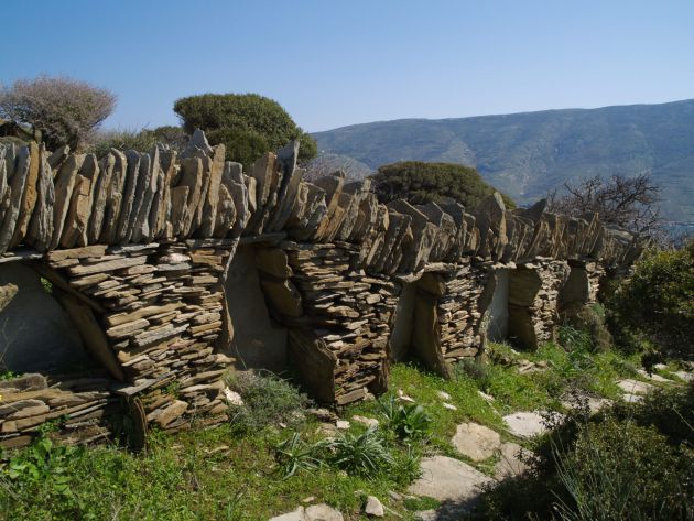 Dry Stone Walls Andros Cyclades