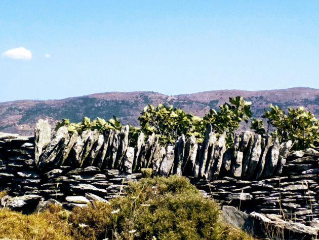 Dry Stone Walls Andros Cyclades Greece