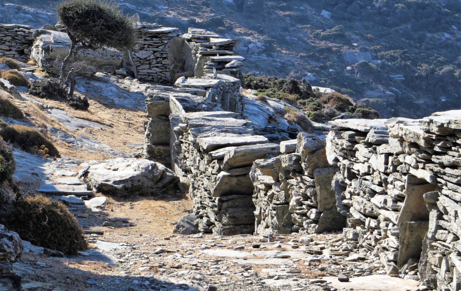 Dry Stone Walls Andros Cyclades