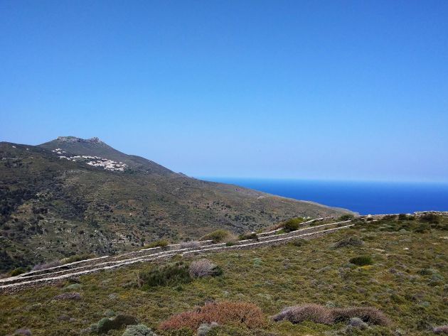 view to Kochylou village from Palaiokastro